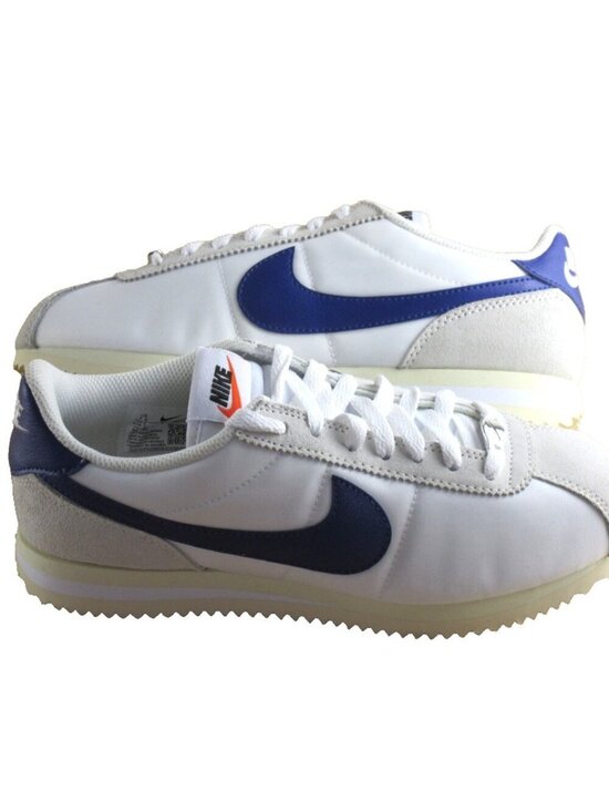 Nike Shoes - Nike Women's Cortez Textile Running Lifestyle Shoes White Deep Blue Size 7.5 NEW